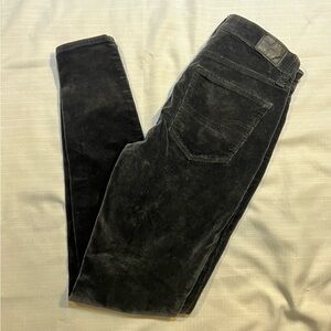 American Eagle Outfitters Black Skinny Corduroy Pants S/XS size 2 (f6)